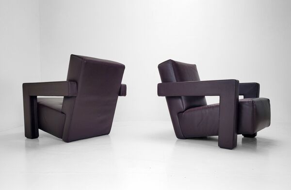 Ensemble de 2 fauteuils Utrecht Cassina – Gerrit Rietveld (1935)