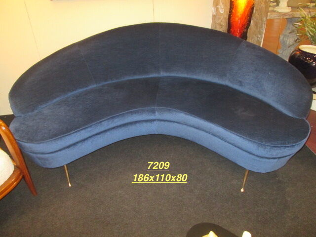 70's velvet sofa by paolo buffa