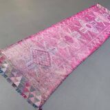 Vintage Turkish  Tribal Runner 318x90 cm veg dye wool rug tribal, handmade