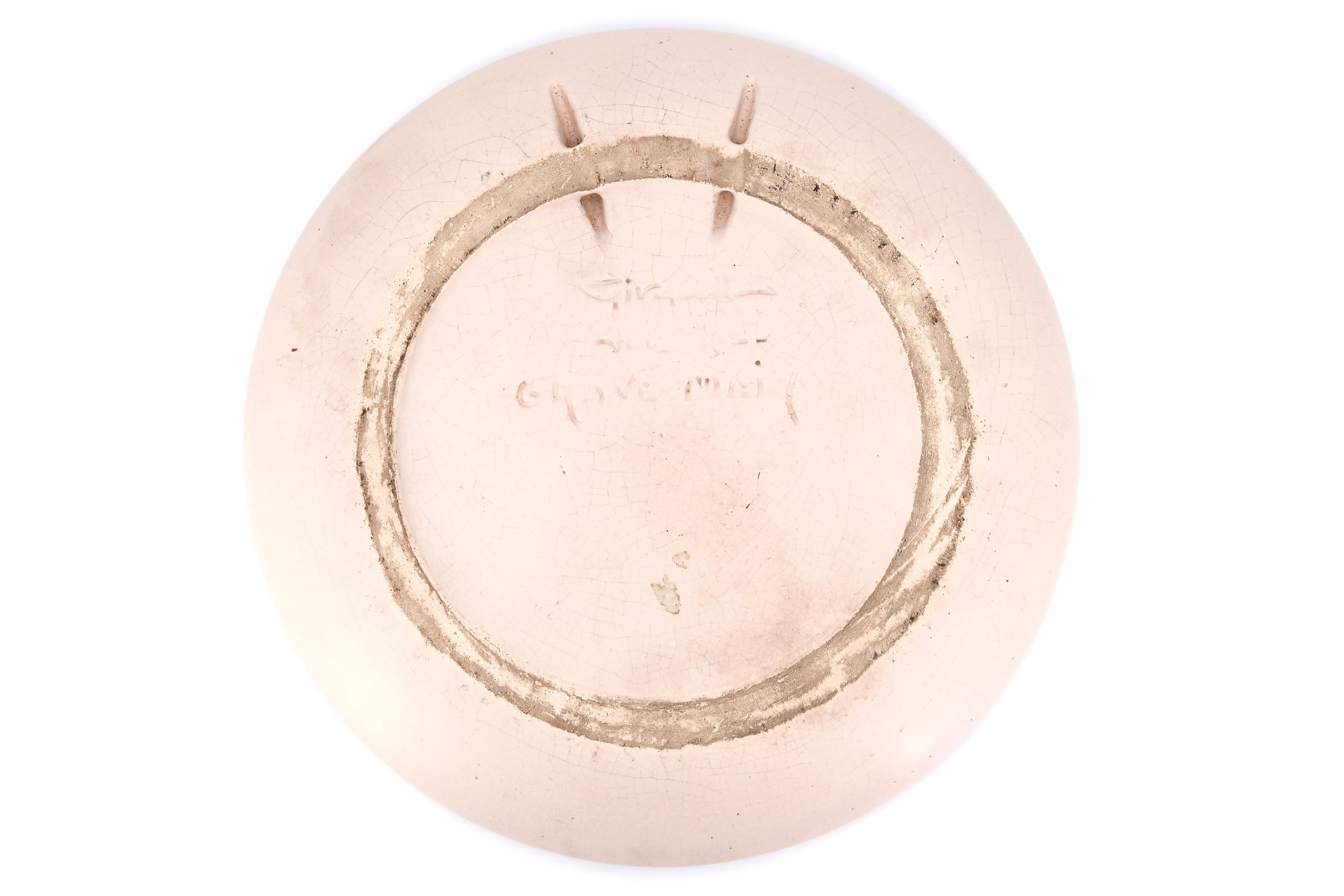 Ceramic wall dish by Louis Giraud