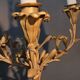 Lustre en bronze doré à 4 branches néoclassique, Circa 1940/1950.