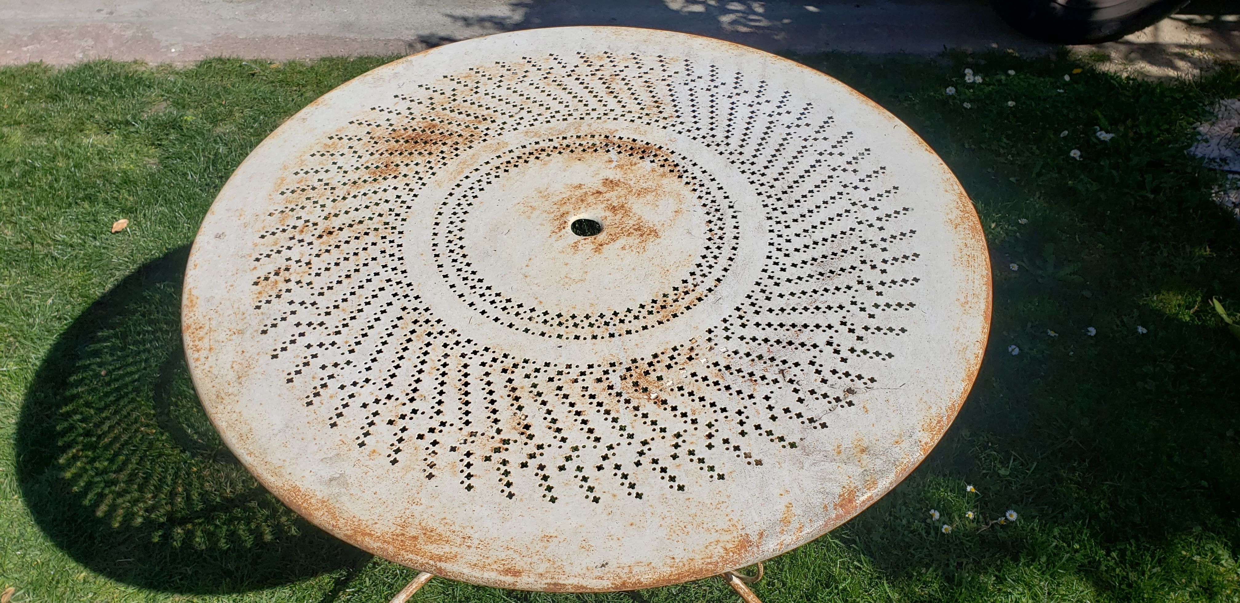 Table jardin fer forgé