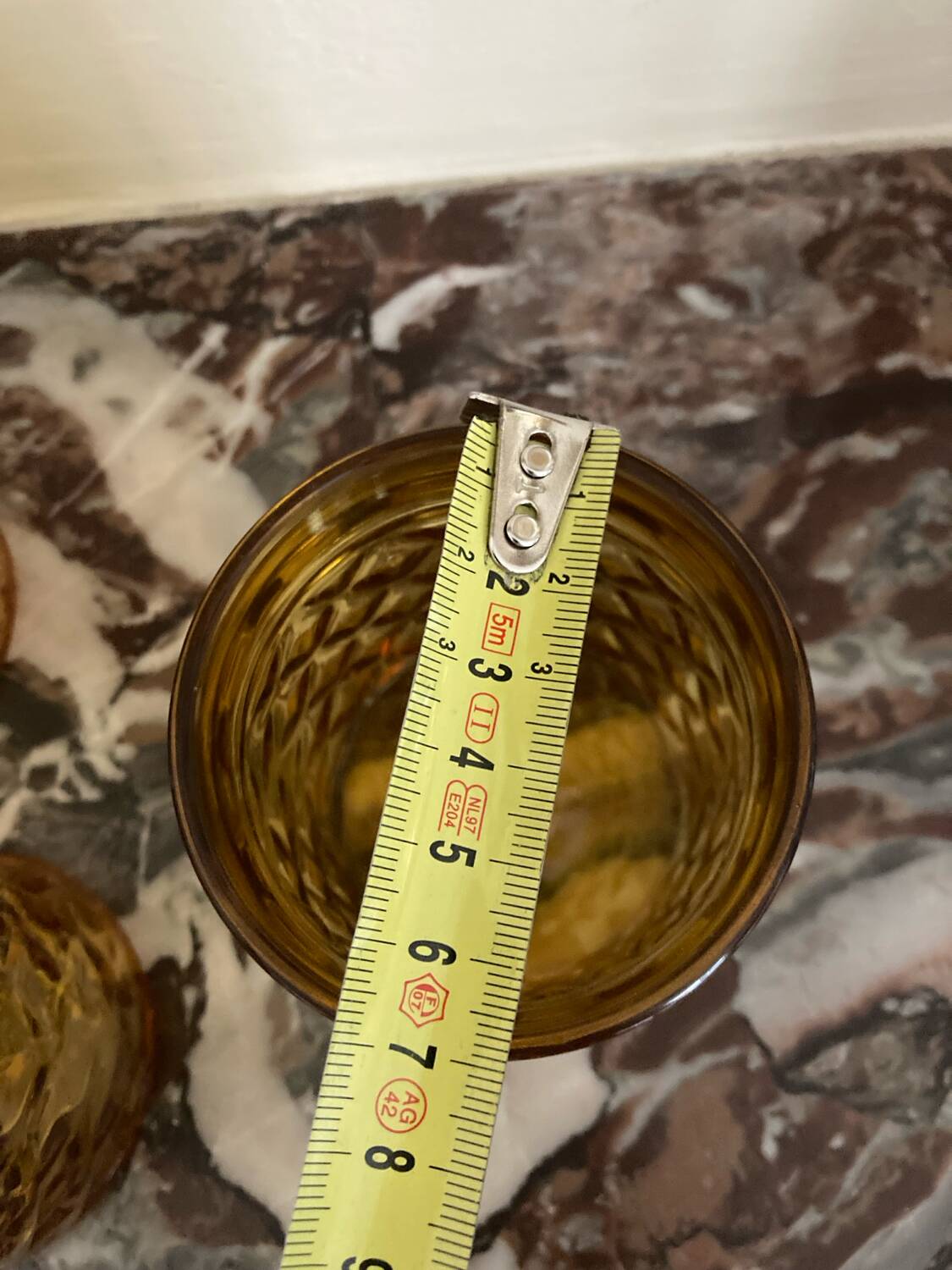 Faceted amber glasses Pernod by 5