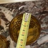 Faceted amber glasses Pernod by 5