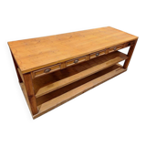 Large old draper's table with 5 drawers