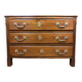 Curved Louis XIV period chest of drawers in solid walnut circa 1700