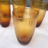 Suite de neuf verres à orangeade 1950/60