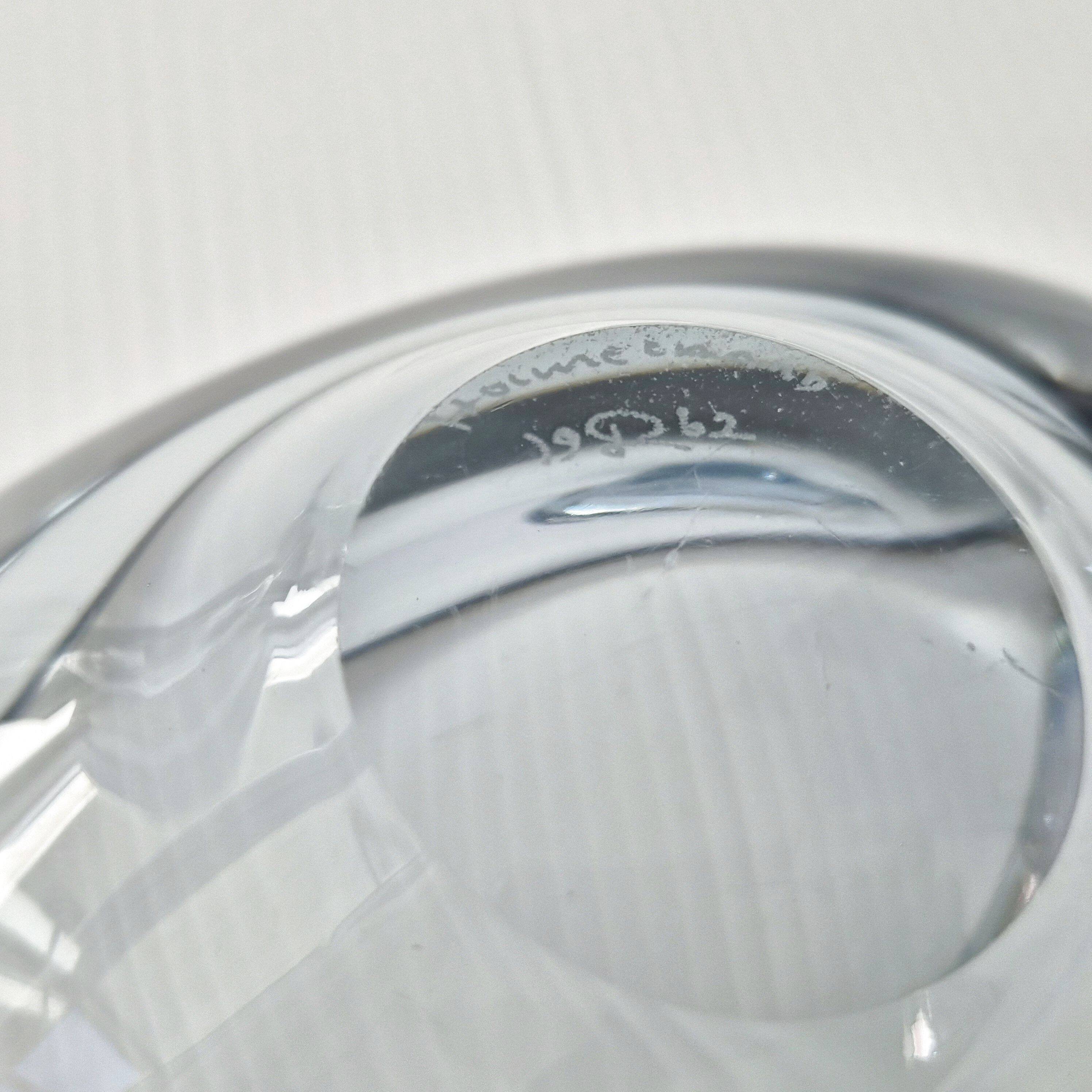 Set of 7 vintage Akva ashtrays by Per Lükten for Holmegaard 1950.