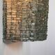 Vintage XL glass and metal wall light, France 1960