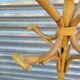 Rattan coat rack