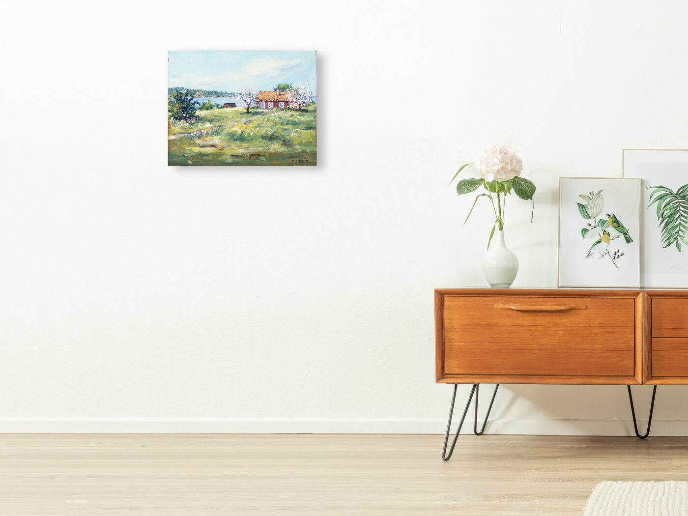 Swedish spring, oil on plate, 35 x 27cm