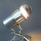 Vintage 1960 brushed aluminum clamp spotlight.