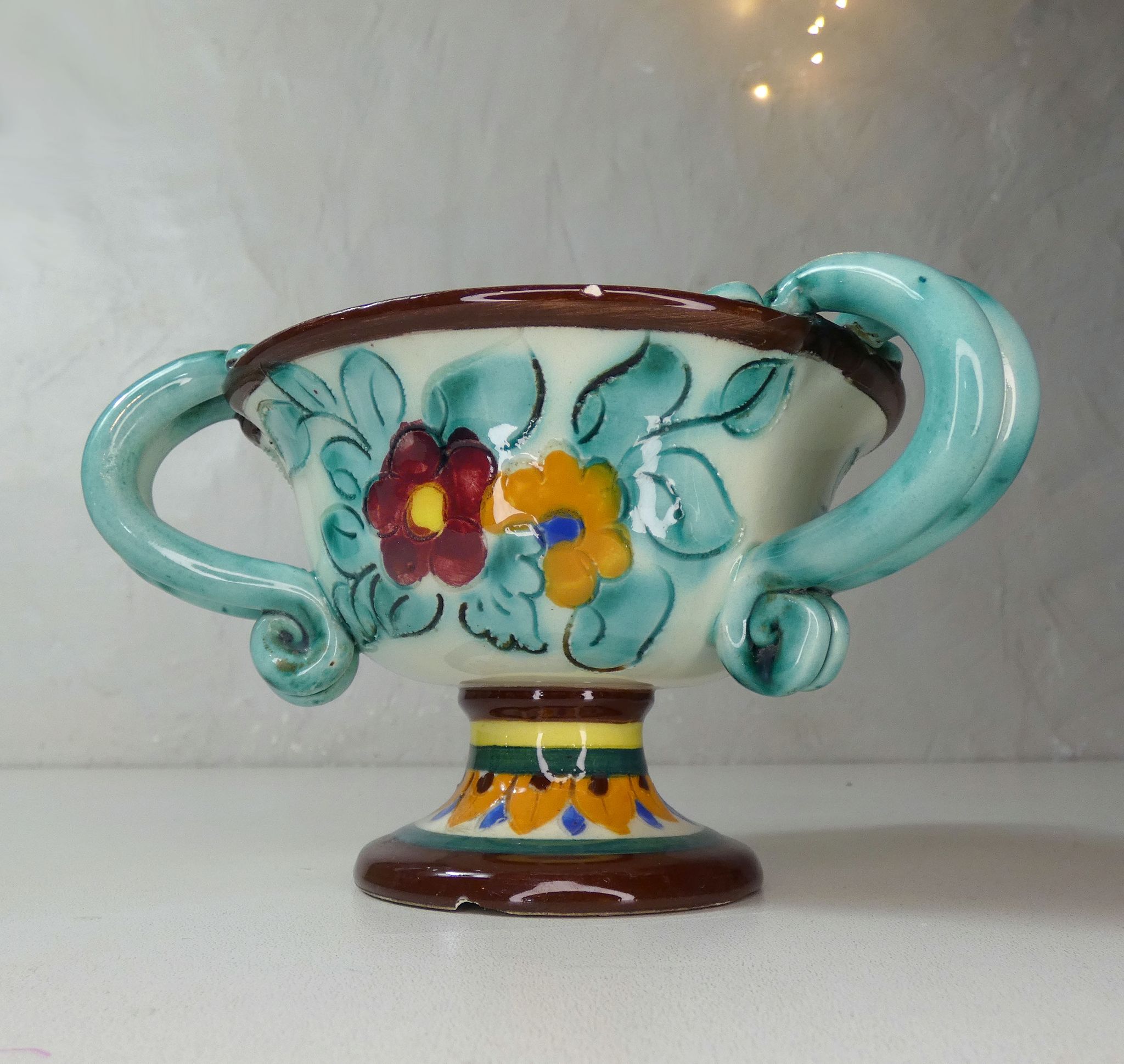 Coupe en céramique signée Monaco vintage