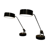 Paire de lampes de bureau jumo france.1970