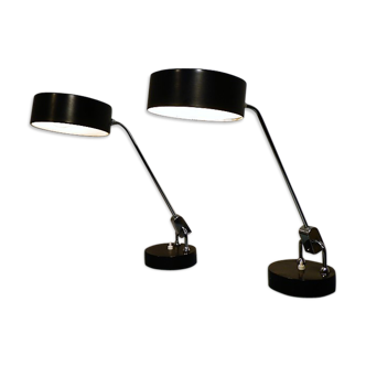 Paire de lampes de bureau jumo france.1970