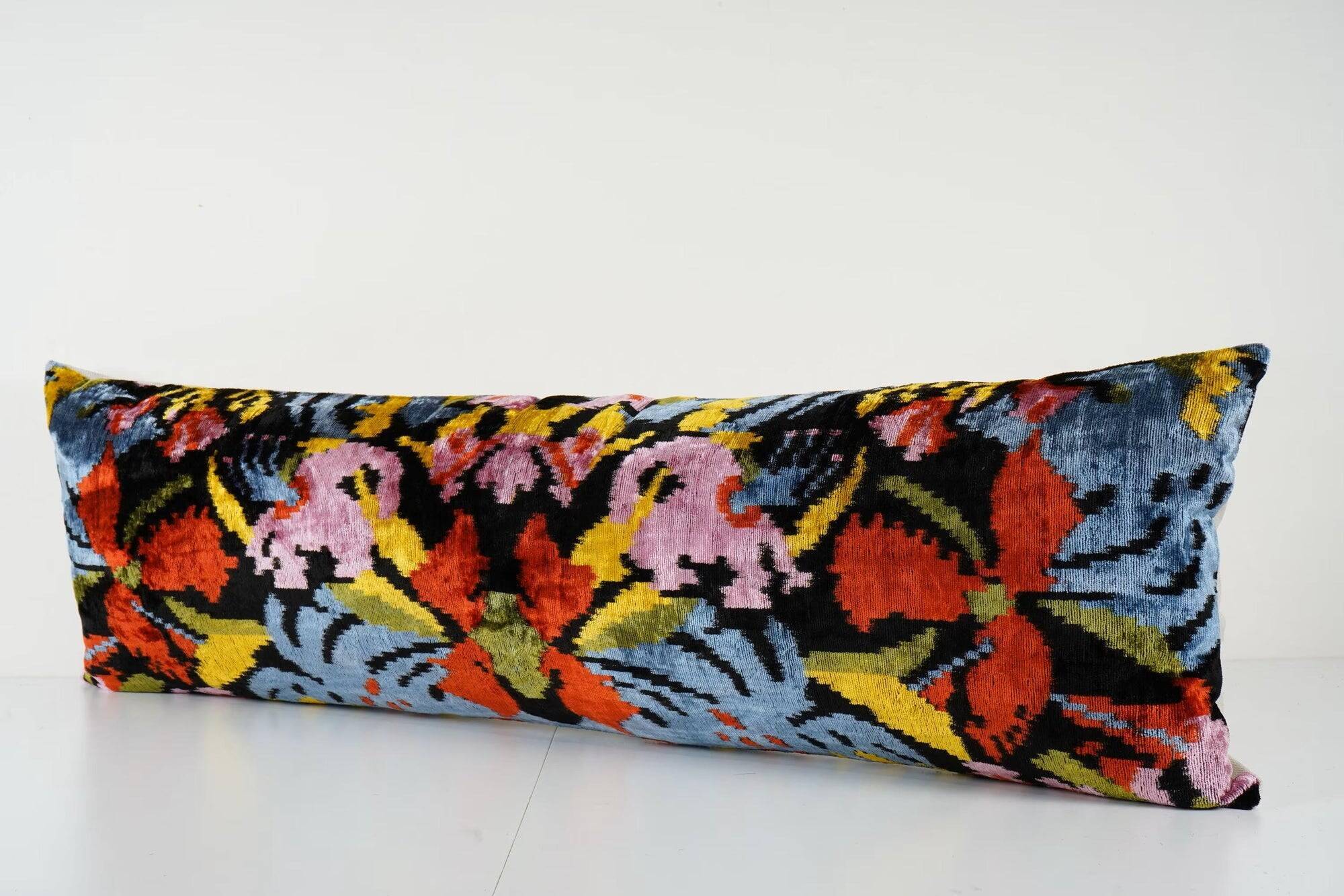 Vintage ikat cushion cover 41x122 cm
