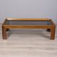 TABLE BASSE VINTAGE DES ANNÉES 1970 EN BOIS ET VERRE CONÇUE PAR AFRA ET TOBIA SCARPA