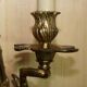 Pair of antique wall sconces from the 1920s in gilded bronze.