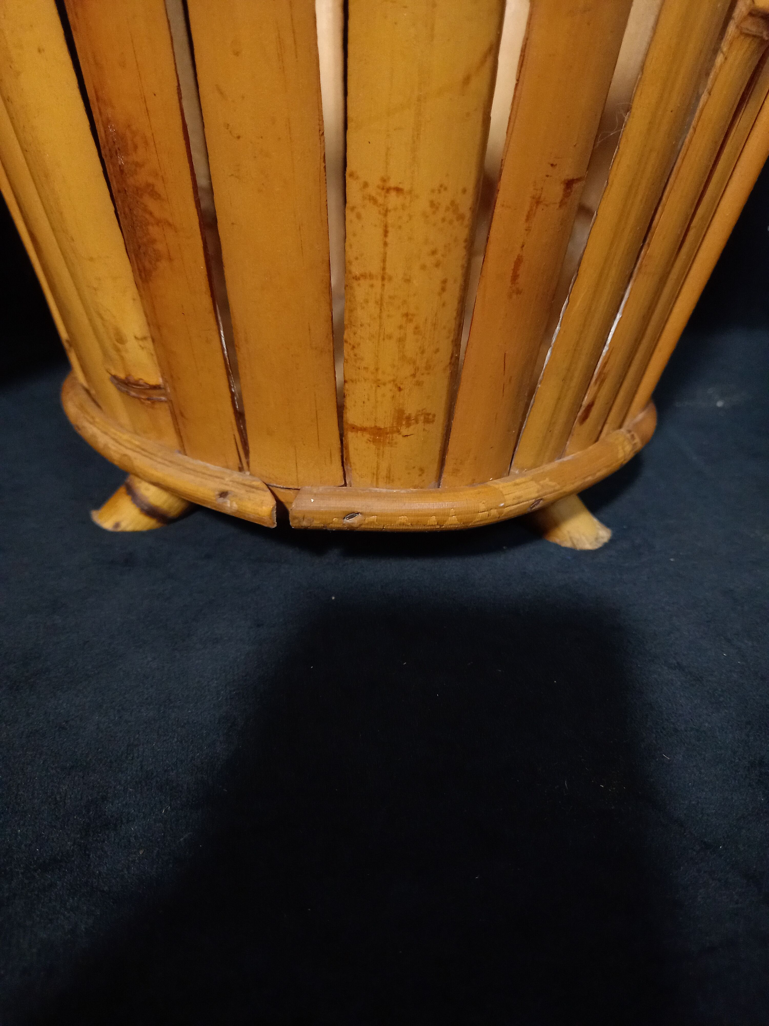 Set of four large bamboo pot covers