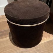 Vintage hairdresser in brown and gold velvet