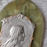 Green onyx wall stoup