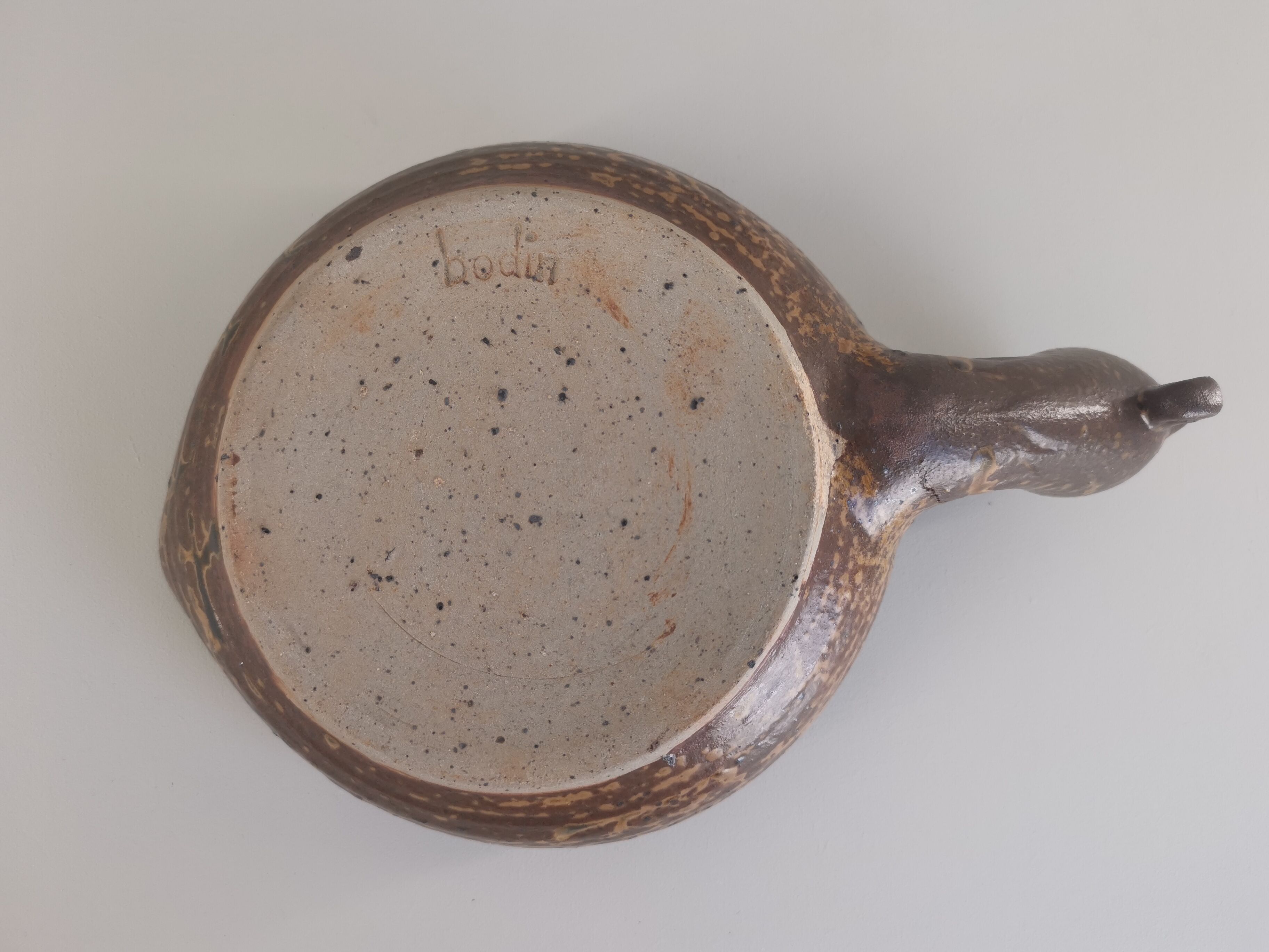 André Bodin zoomorphic cup signed in sandstone