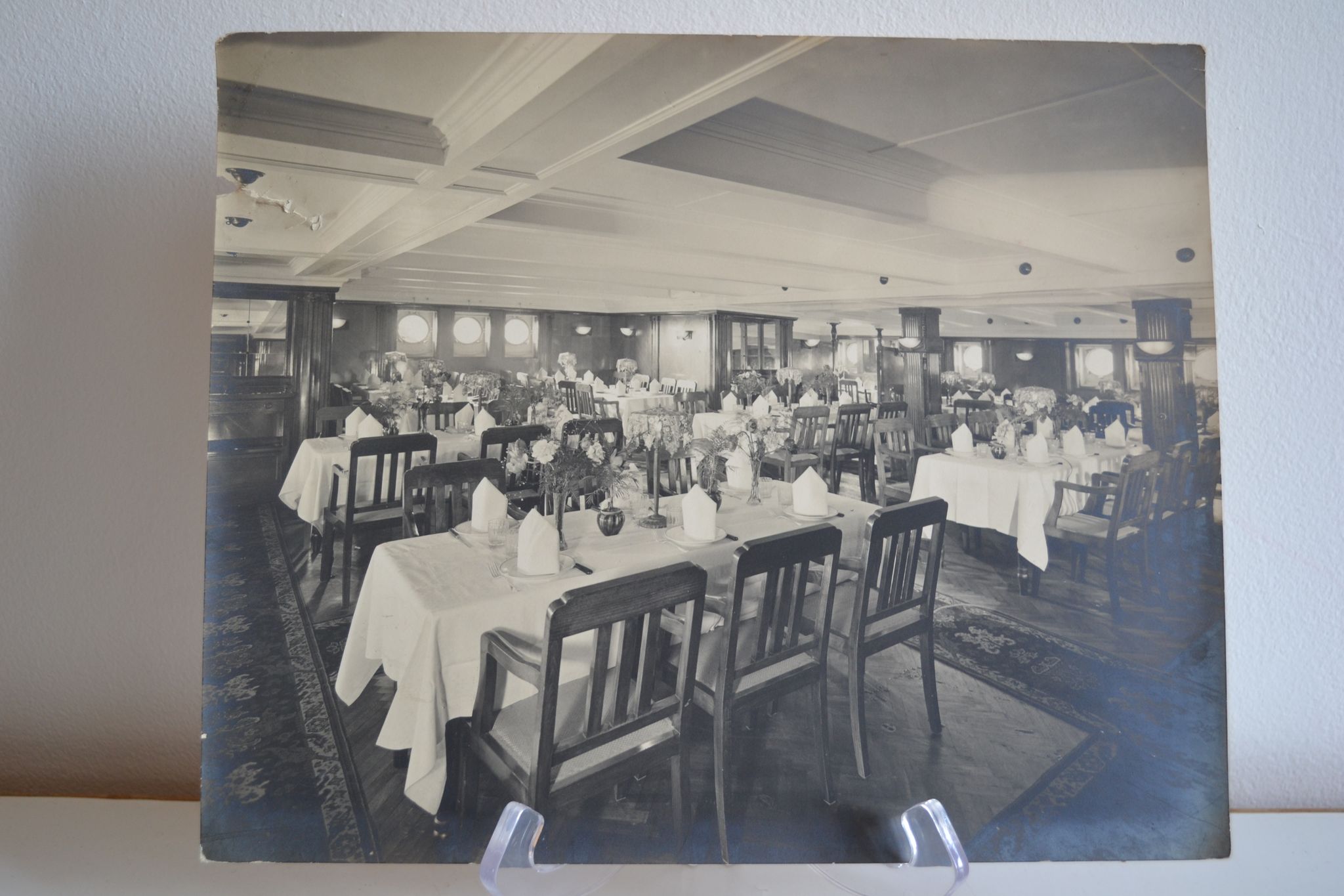 Photo argentique salle de paquebot vers 1930