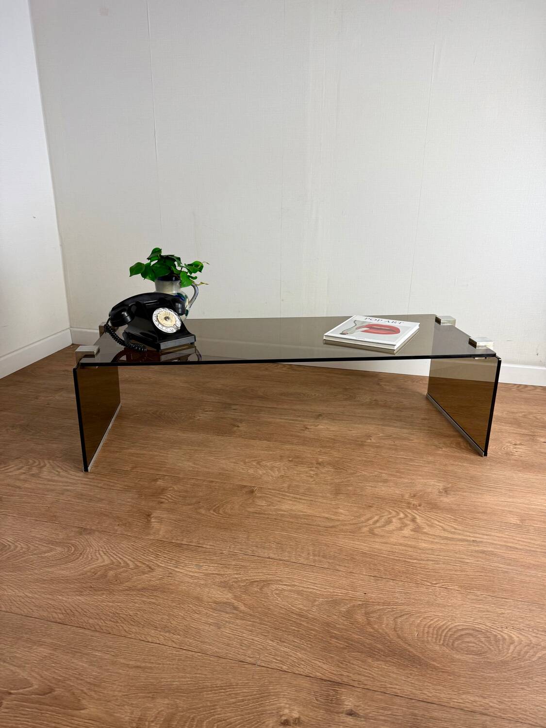 Glass coffee table from the 70s
