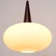 Suspension opaline Louis Kalff pour Philips 1960