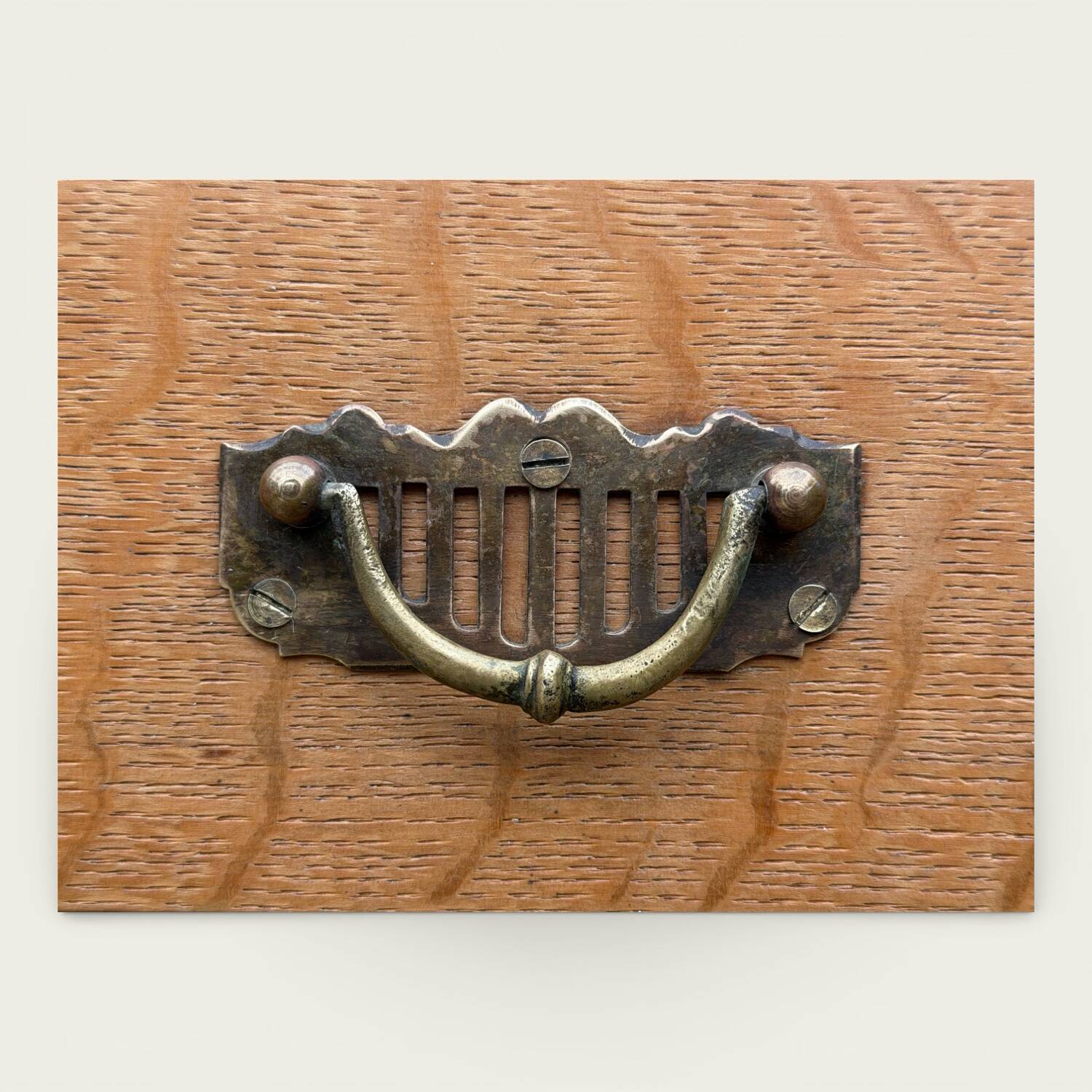 Parisian hotel wardrobe in solid raw oak, 1920.