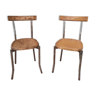 Pair of industrial chairs