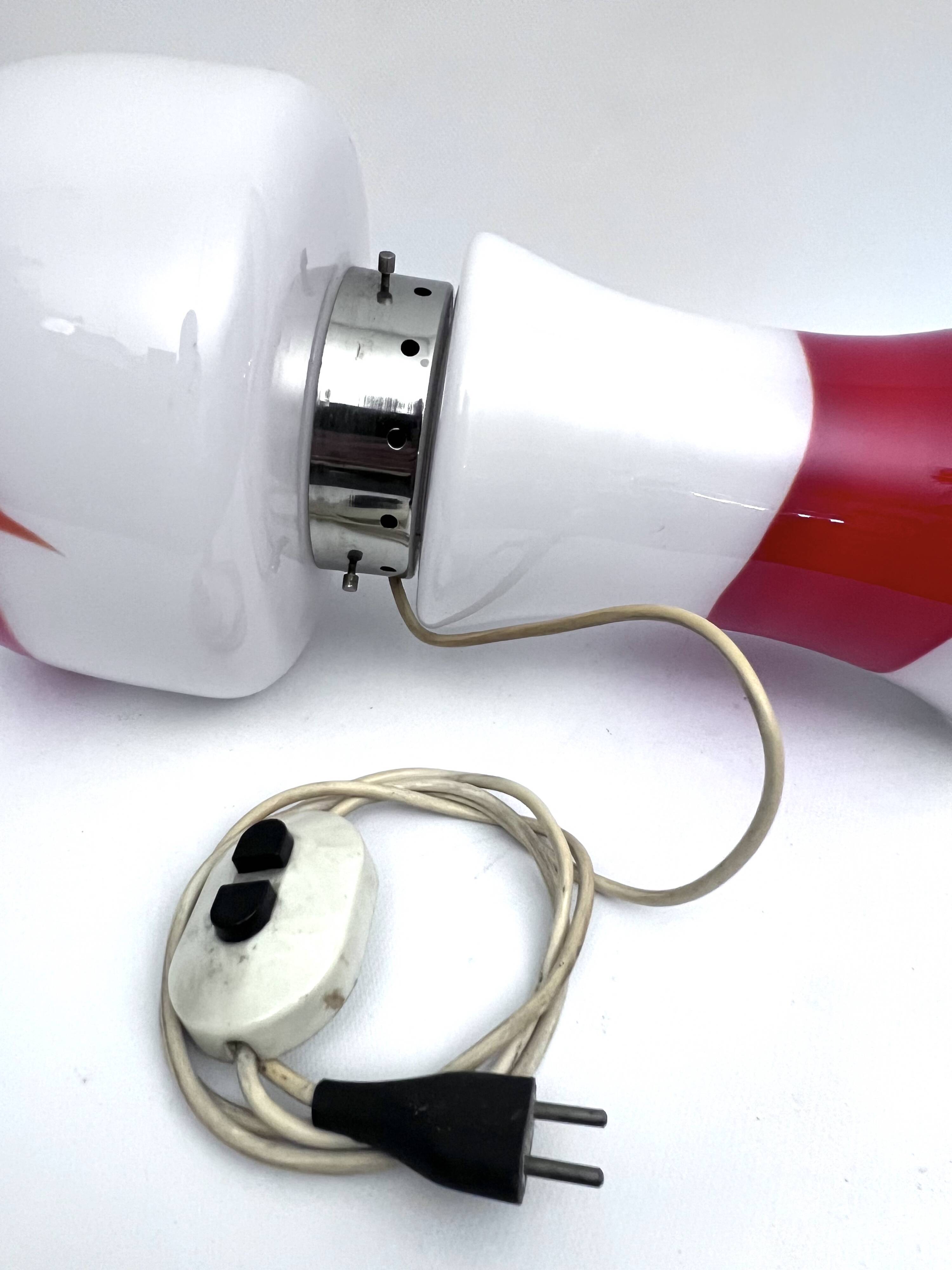 Space age Murano glass table lamp by Mazzega. Italy 1970s