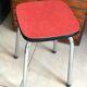 Red formica stool