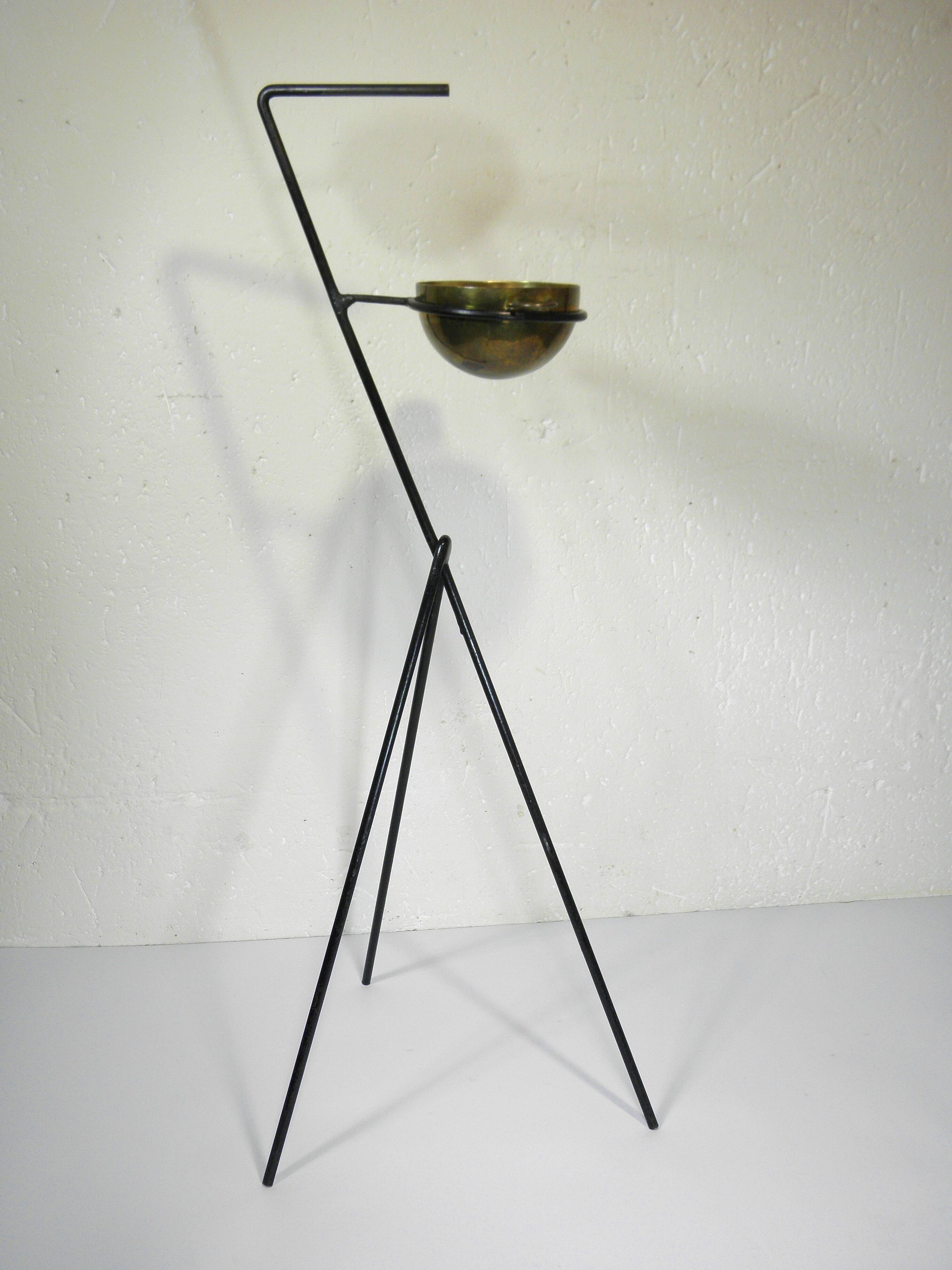 Cendrier sur pied design années 50