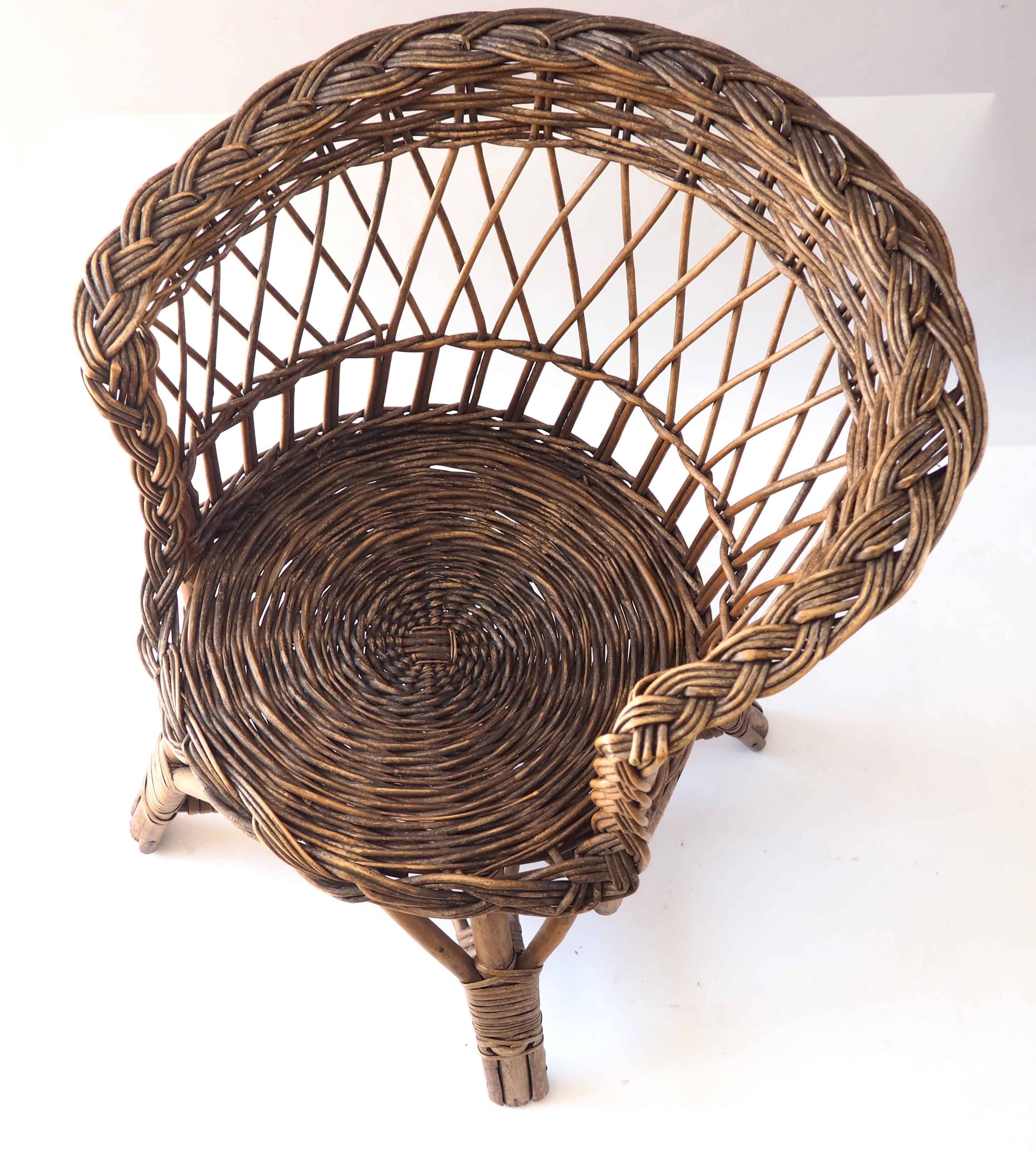 Rattan armchair for children