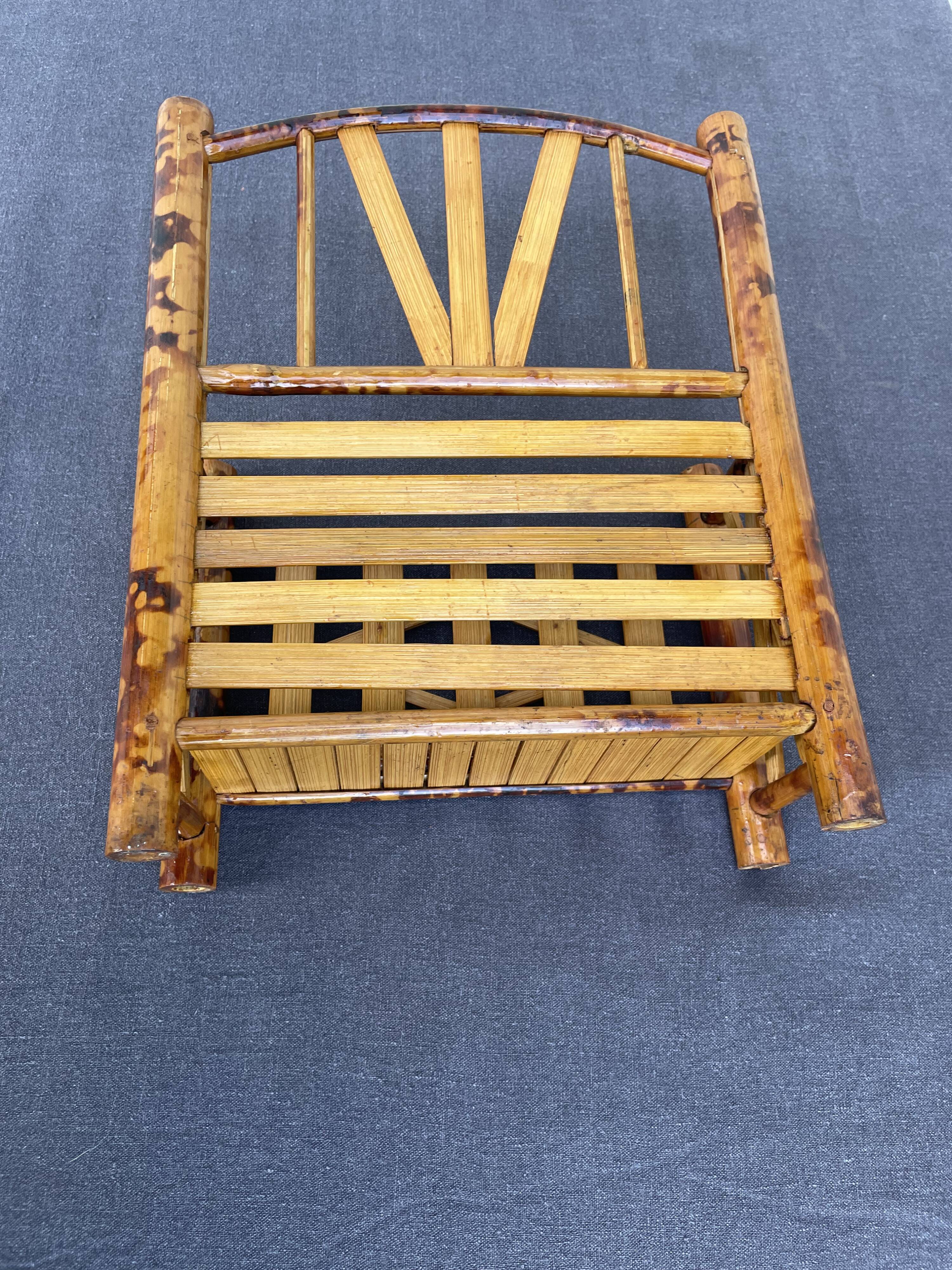 Vintage bamboo tiger wall shelf from the 70s.