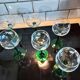 6 Alsace wine glasses art deco decor polished glass