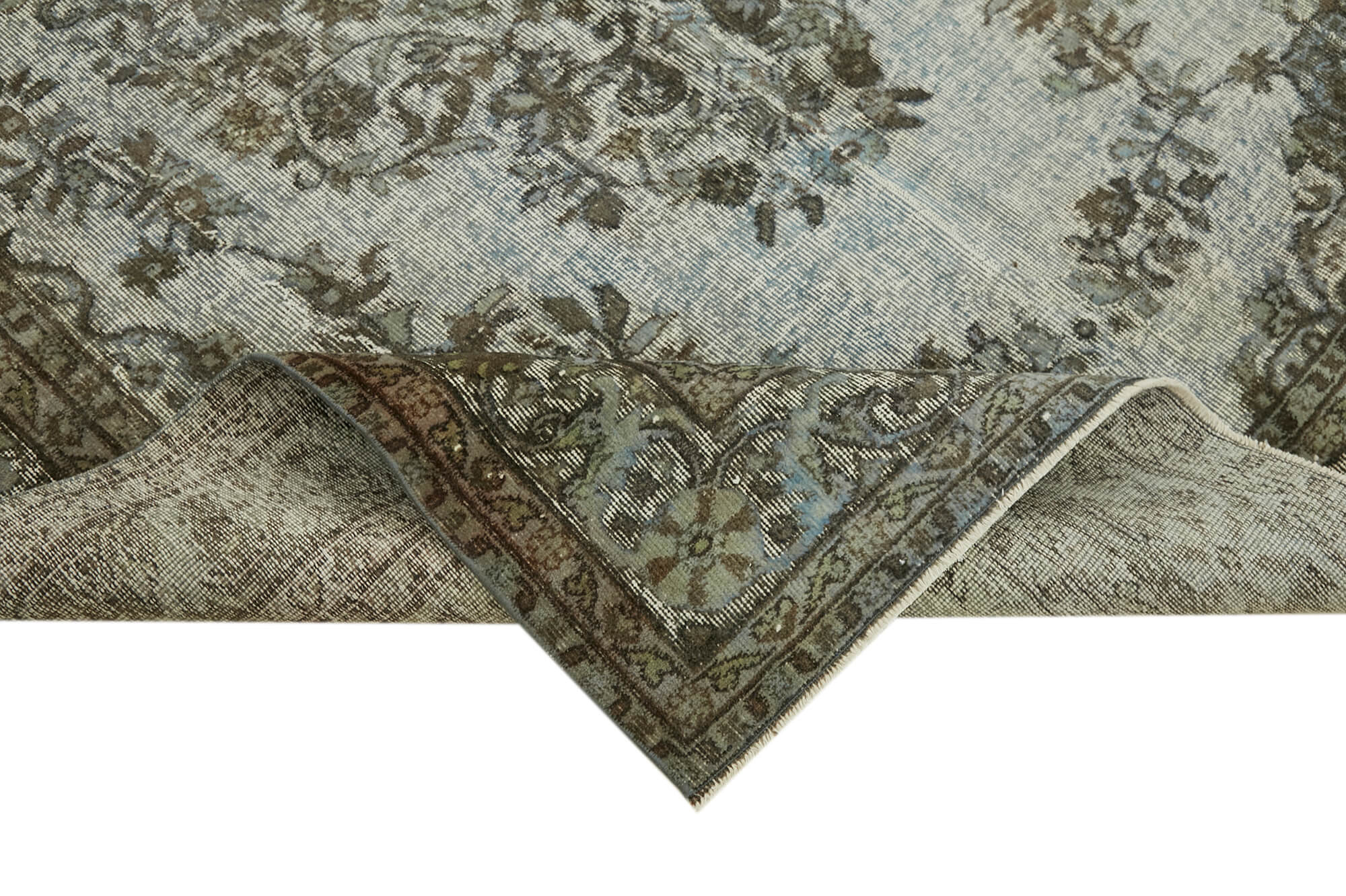 Hand-Knotted Vintage Anatolian 1980s 193 cm x 288 cm Grey Rug