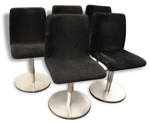 Série de 5 chaises pivotantes