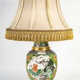 Samson Porcelain Lamp in Chinese Style, 19th Century