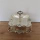 Vintage two-tiered server in oriental style – Silver-plated metal and turquoise cabochons.