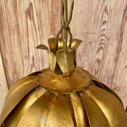 Vintage gold metal flower pendant
