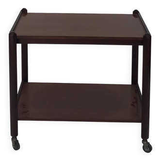 Walnut bar cart, 70s