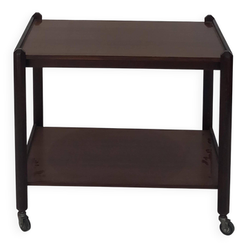Walnut bar cart, 70s