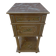 Late 19th century bedside table in painted maple burl, marble top