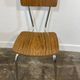 Set of 3 vintage French kitchen chairs, formica & chrome, 1960s-70s