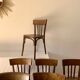 ensemble de 6 chaises bistrot en bois courbé années 50