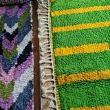 Moroccan Berber handmade rug – 300x200 cm – green and yellow wool