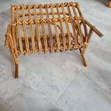 Rattan magazine holder