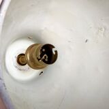 Suspension lampshade bell in vintage aluminum